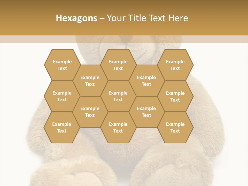 A Brown Teddy Bear With A Checkered Bow On It's Neck PowerPoint Template