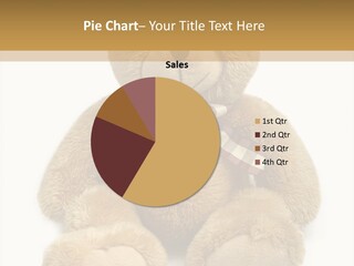 A Brown Teddy Bear With A Checkered Bow On It's Neck PowerPoint Template