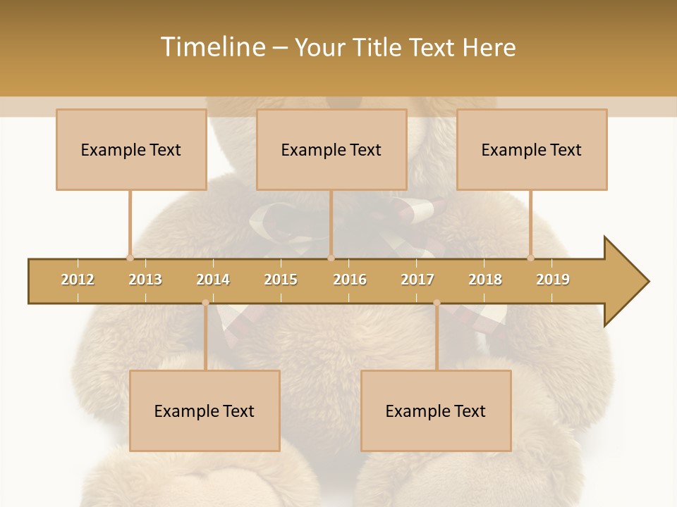 A Brown Teddy Bear With A Checkered Bow On It's Neck PowerPoint Template