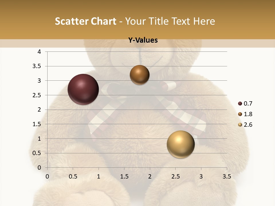 A Brown Teddy Bear With A Checkered Bow On It's Neck PowerPoint Template