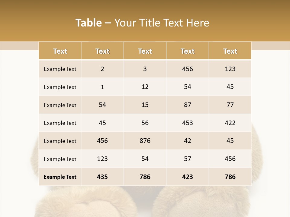 A Brown Teddy Bear With A Checkered Bow On It's Neck PowerPoint Template