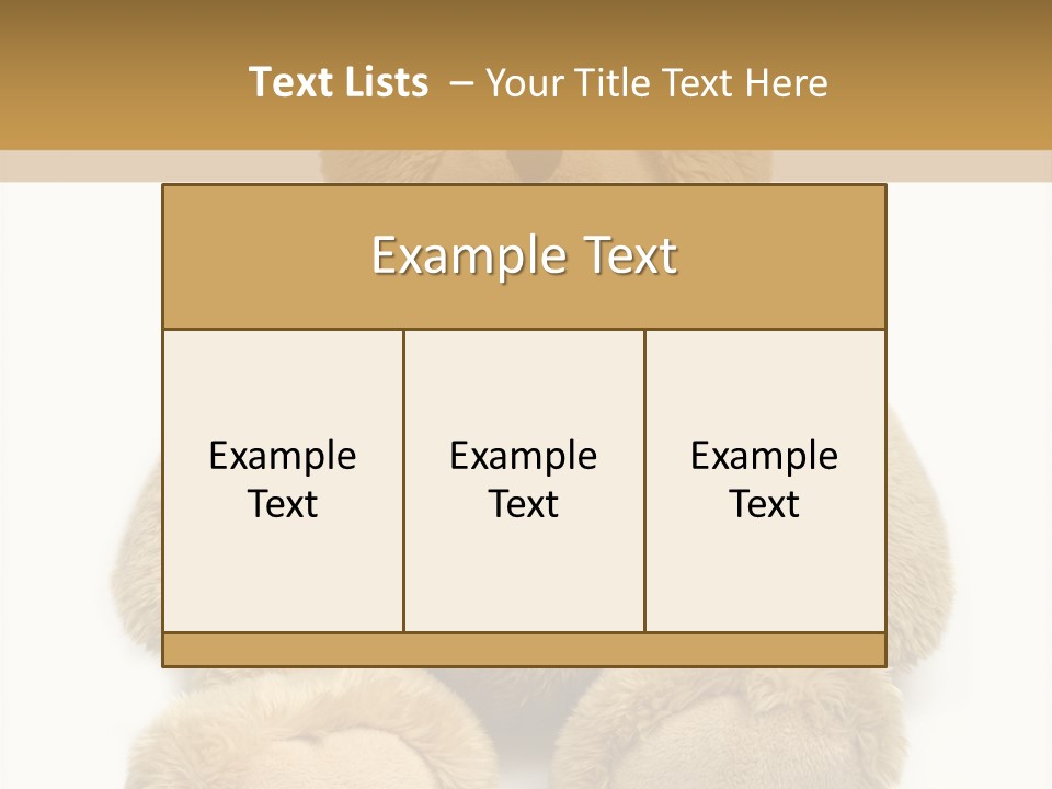 A Brown Teddy Bear With A Checkered Bow On It's Neck PowerPoint Template