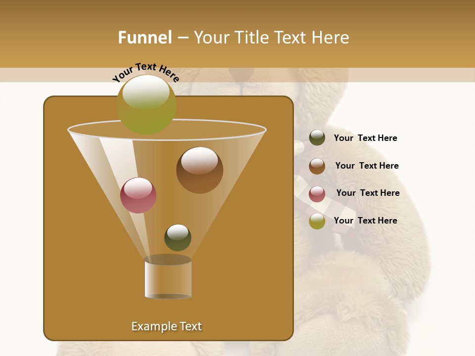 A Brown Teddy Bear With A Checkered Bow On It's Neck PowerPoint Template