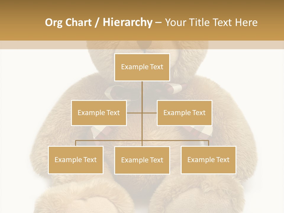A Brown Teddy Bear With A Checkered Bow On It's Neck PowerPoint Template