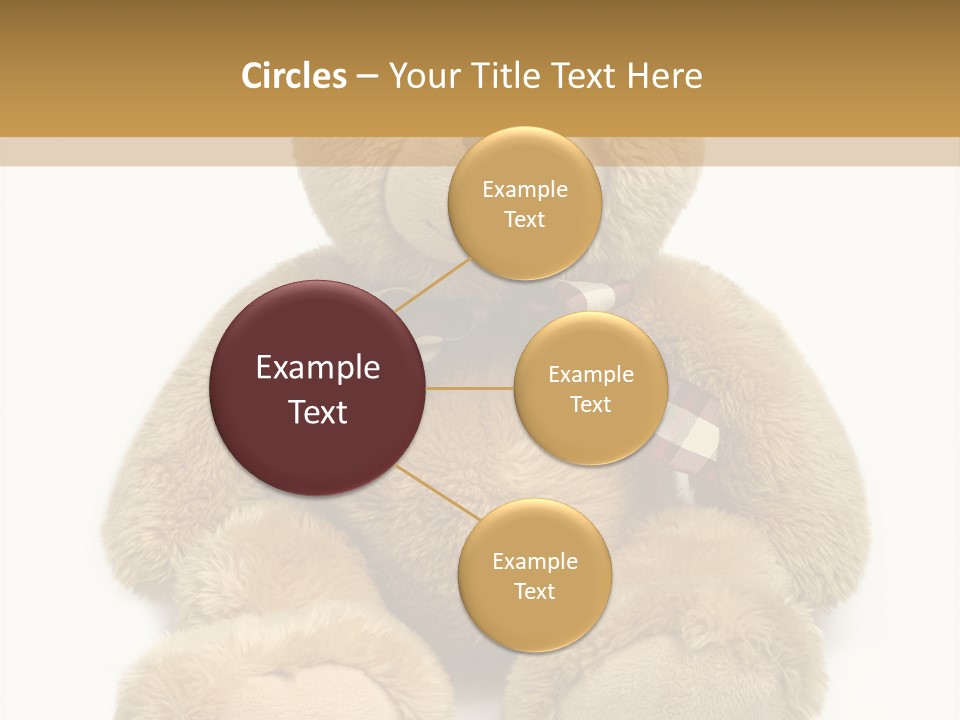 A Brown Teddy Bear With A Checkered Bow On It's Neck PowerPoint Template