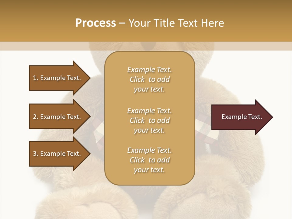 A Brown Teddy Bear With A Checkered Bow On It's Neck PowerPoint Template