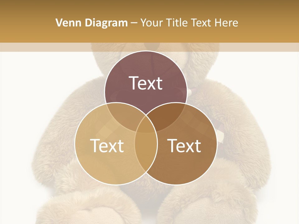 A Brown Teddy Bear With A Checkered Bow On It's Neck PowerPoint Template