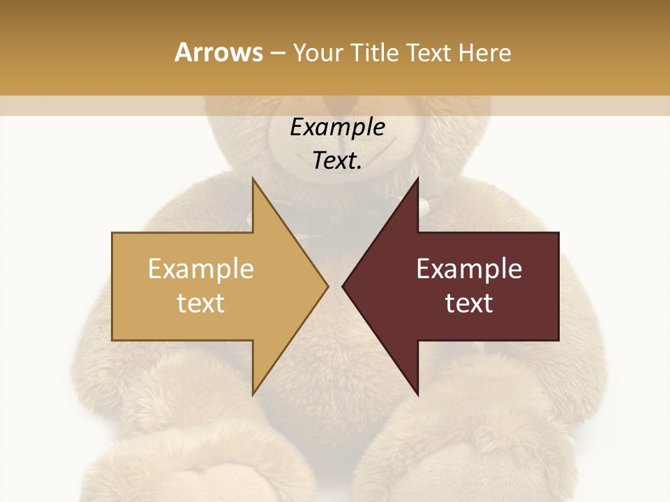 A Brown Teddy Bear With A Checkered Bow On It's Neck PowerPoint Template