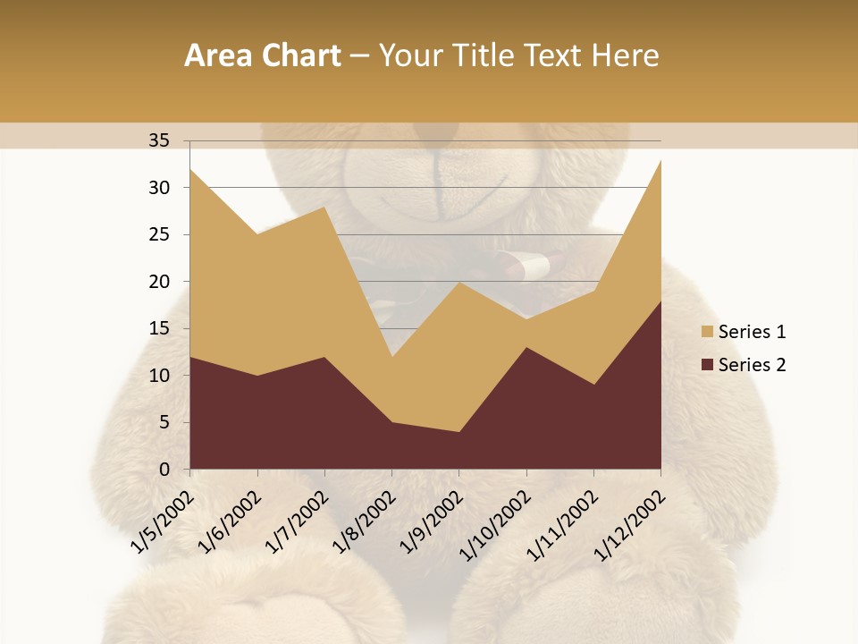 A Brown Teddy Bear With A Checkered Bow On It's Neck PowerPoint Template
