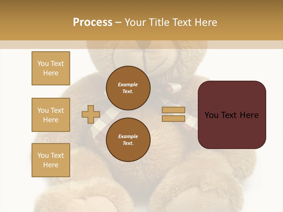 A Brown Teddy Bear With A Checkered Bow On It's Neck PowerPoint Template