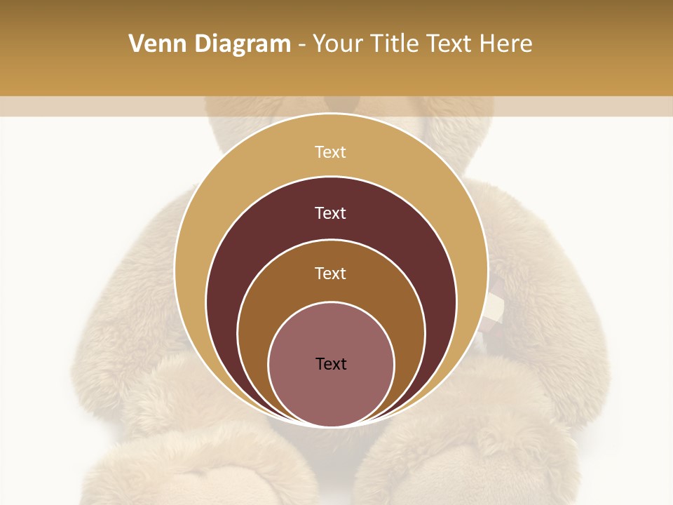 A Brown Teddy Bear With A Checkered Bow On It's Neck PowerPoint Template