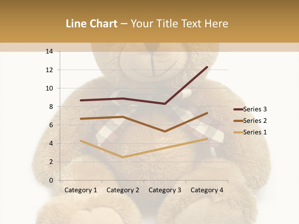A Brown Teddy Bear With A Checkered Bow On It's Neck PowerPoint Template