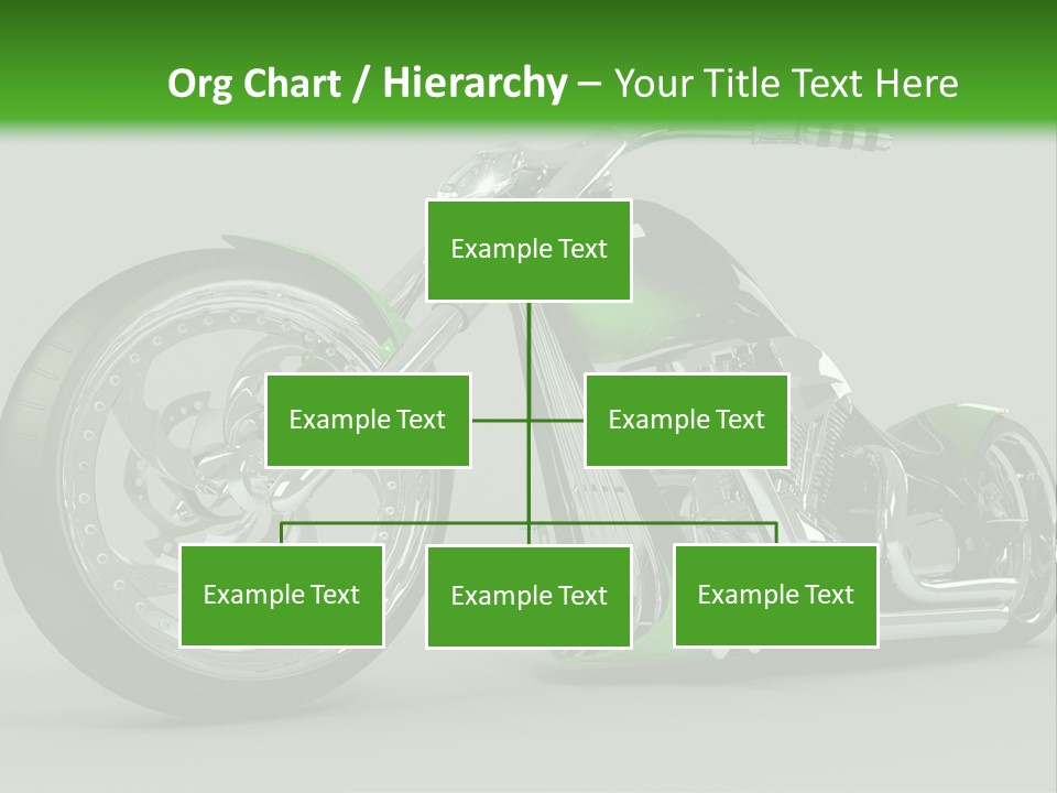 A Green And Black Motorcycle On A Gray Background PowerPoint Template