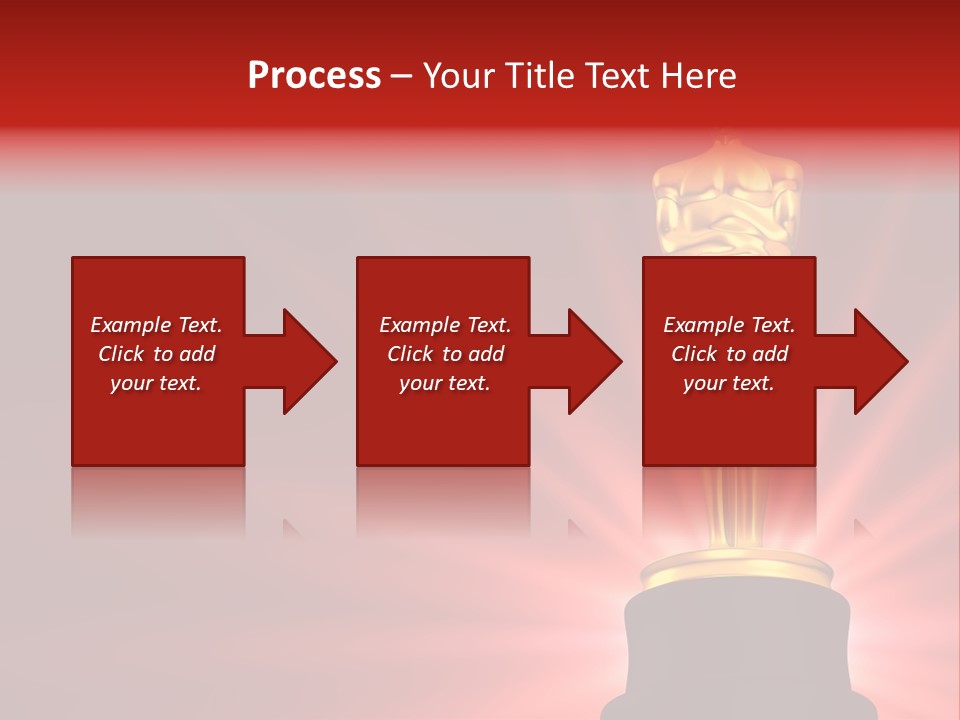 A Golden Statue With A Red Background PowerPoint Template