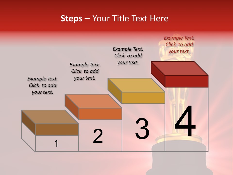 A Golden Statue With A Red Background PowerPoint Template