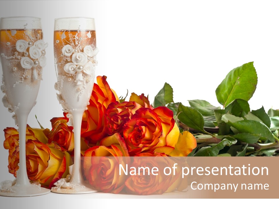 Day Alcohol Romantic PowerPoint Template