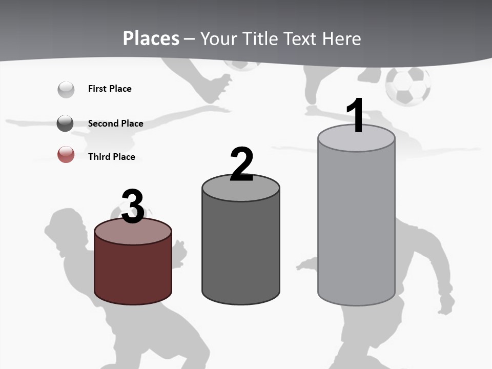 A Silhouette Of A Man Kicking A Soccer Ball PowerPoint Template