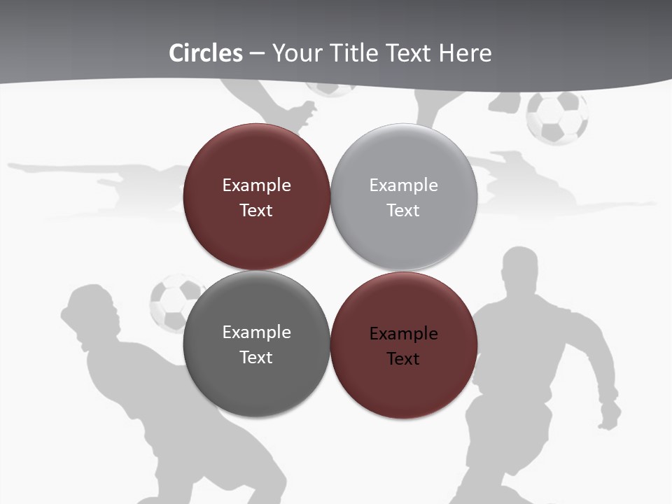 A Silhouette Of A Man Kicking A Soccer Ball PowerPoint Template