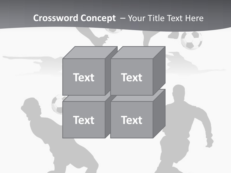 A Silhouette Of A Man Kicking A Soccer Ball PowerPoint Template