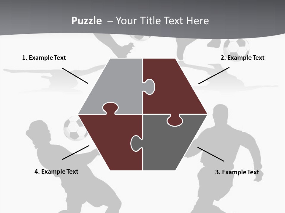 A Silhouette Of A Man Kicking A Soccer Ball PowerPoint Template