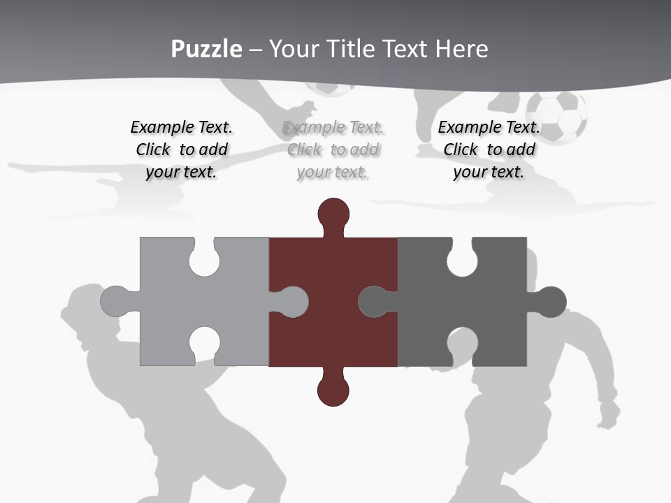 A Silhouette Of A Man Kicking A Soccer Ball PowerPoint Template