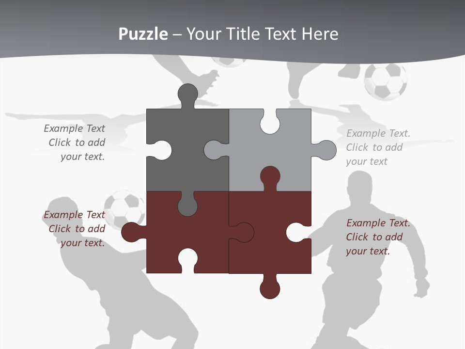 A Silhouette Of A Man Kicking A Soccer Ball PowerPoint Template