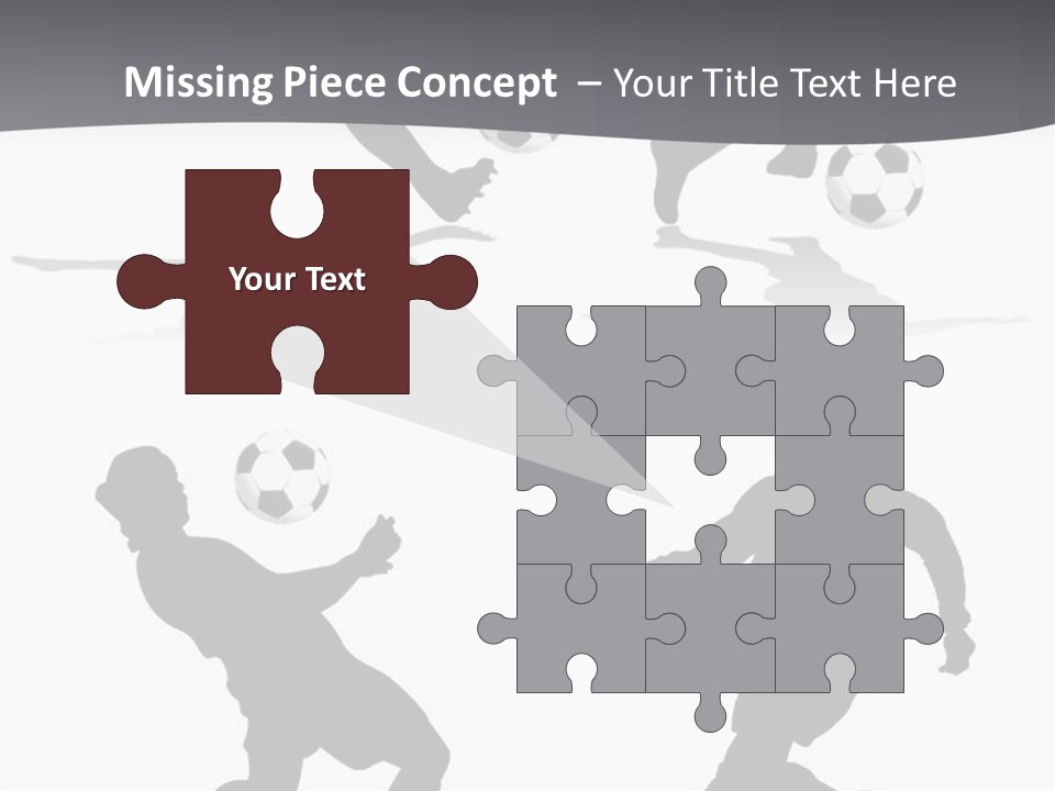 A Silhouette Of A Man Kicking A Soccer Ball PowerPoint Template