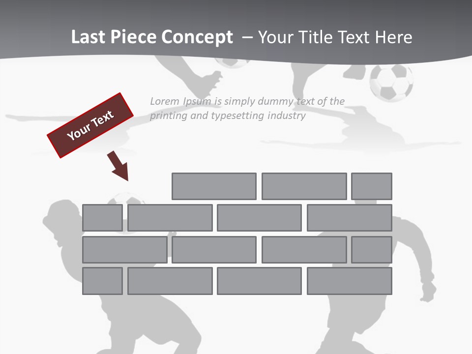 A Silhouette Of A Man Kicking A Soccer Ball PowerPoint Template