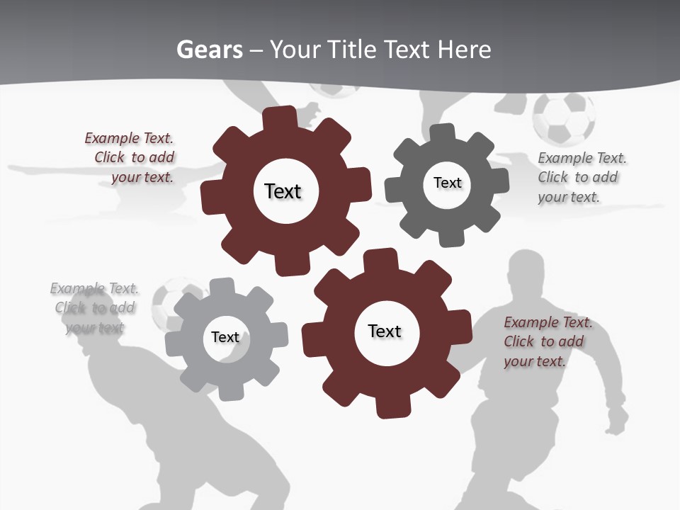 A Silhouette Of A Man Kicking A Soccer Ball PowerPoint Template