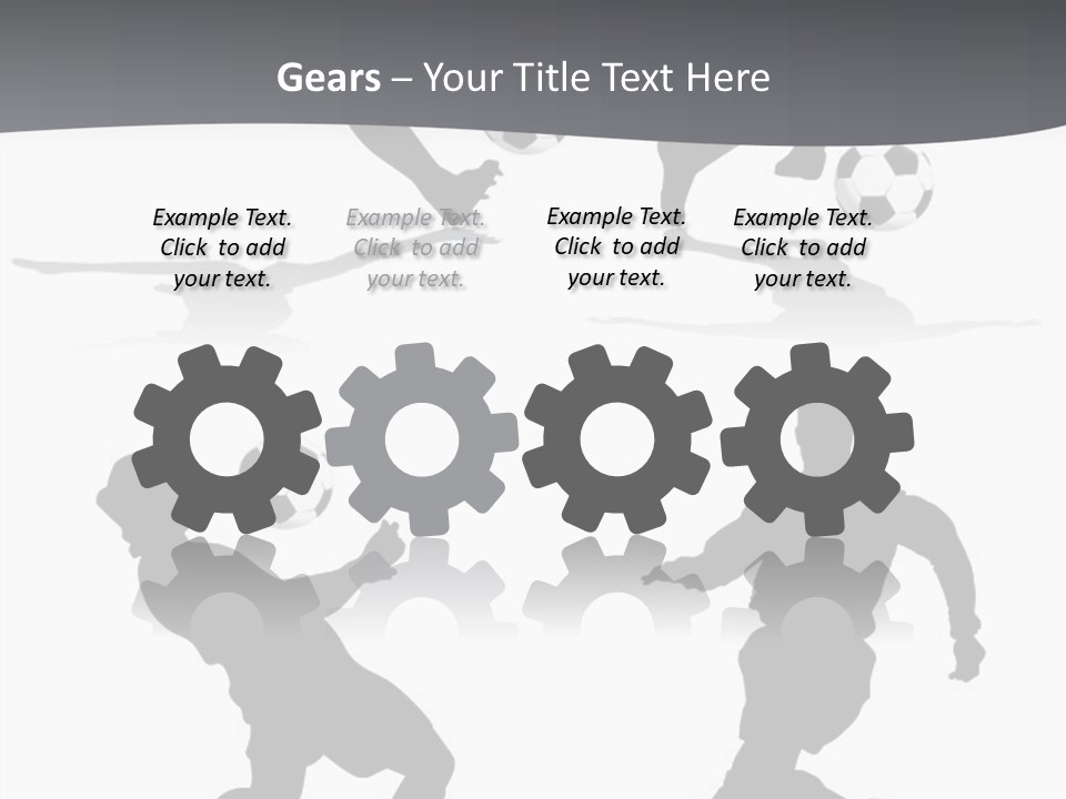 A Silhouette Of A Man Kicking A Soccer Ball PowerPoint Template