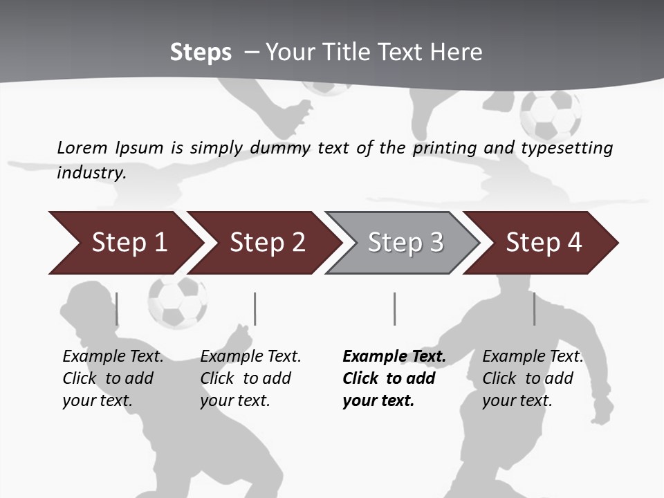 A Silhouette Of A Man Kicking A Soccer Ball PowerPoint Template