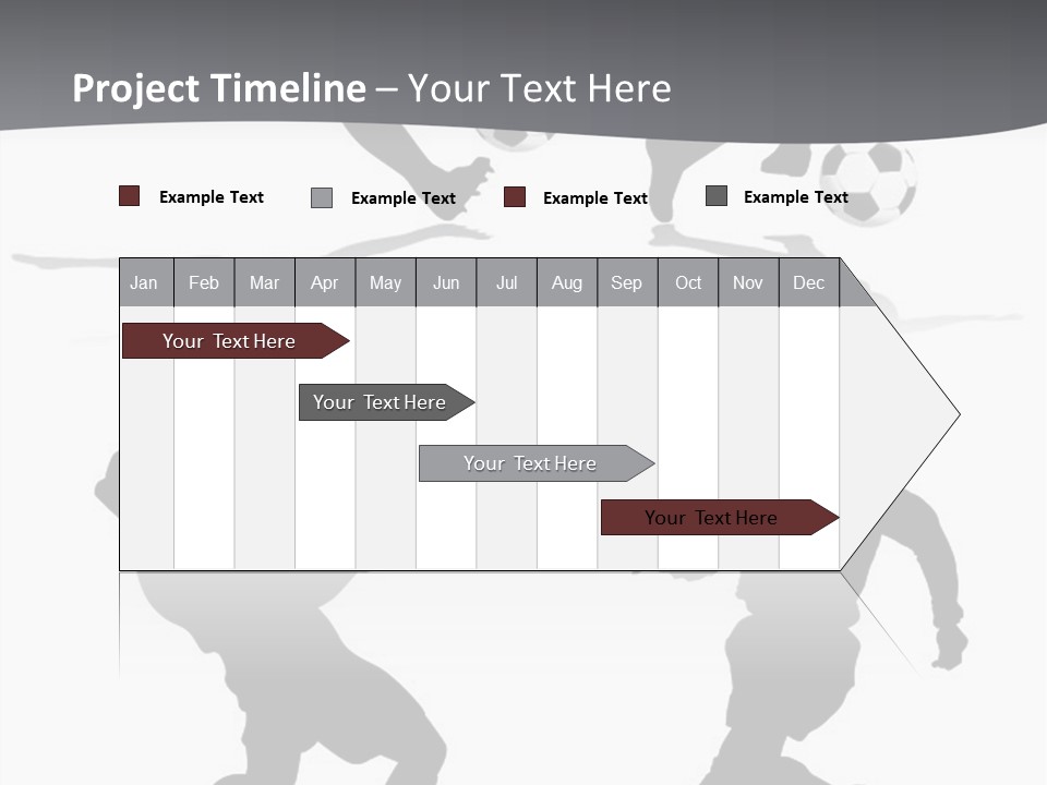 A Silhouette Of A Man Kicking A Soccer Ball PowerPoint Template