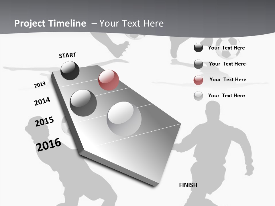 A Silhouette Of A Man Kicking A Soccer Ball PowerPoint Template