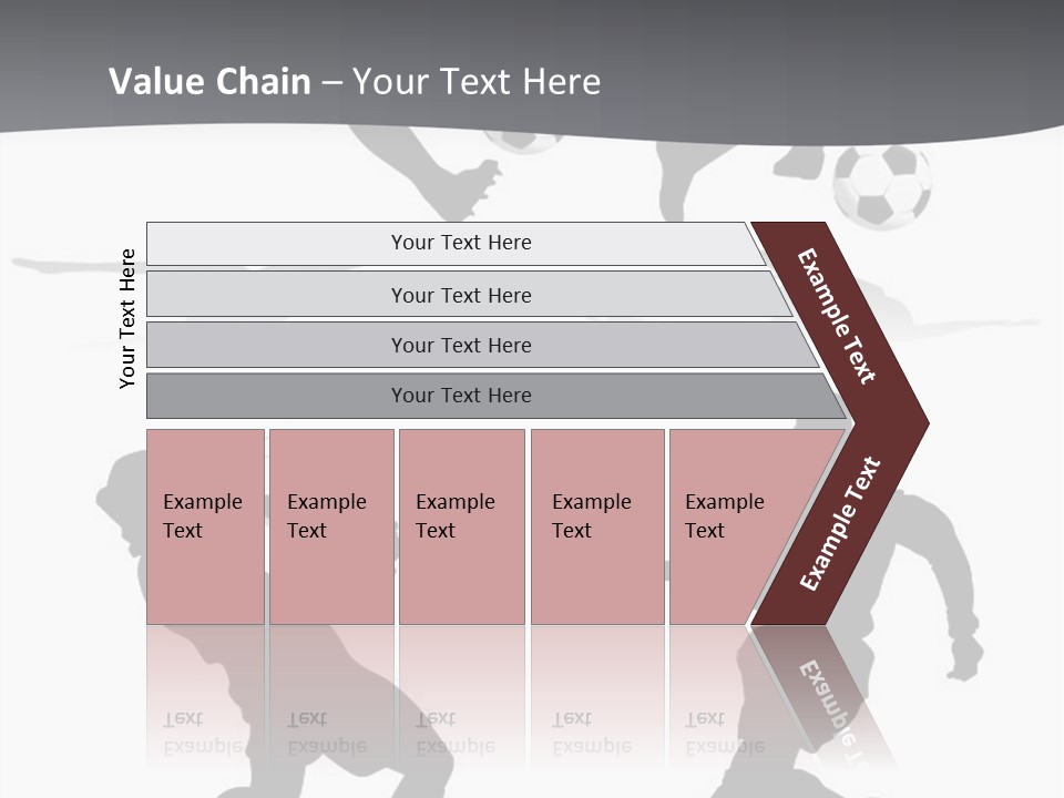 A Silhouette Of A Man Kicking A Soccer Ball PowerPoint Template