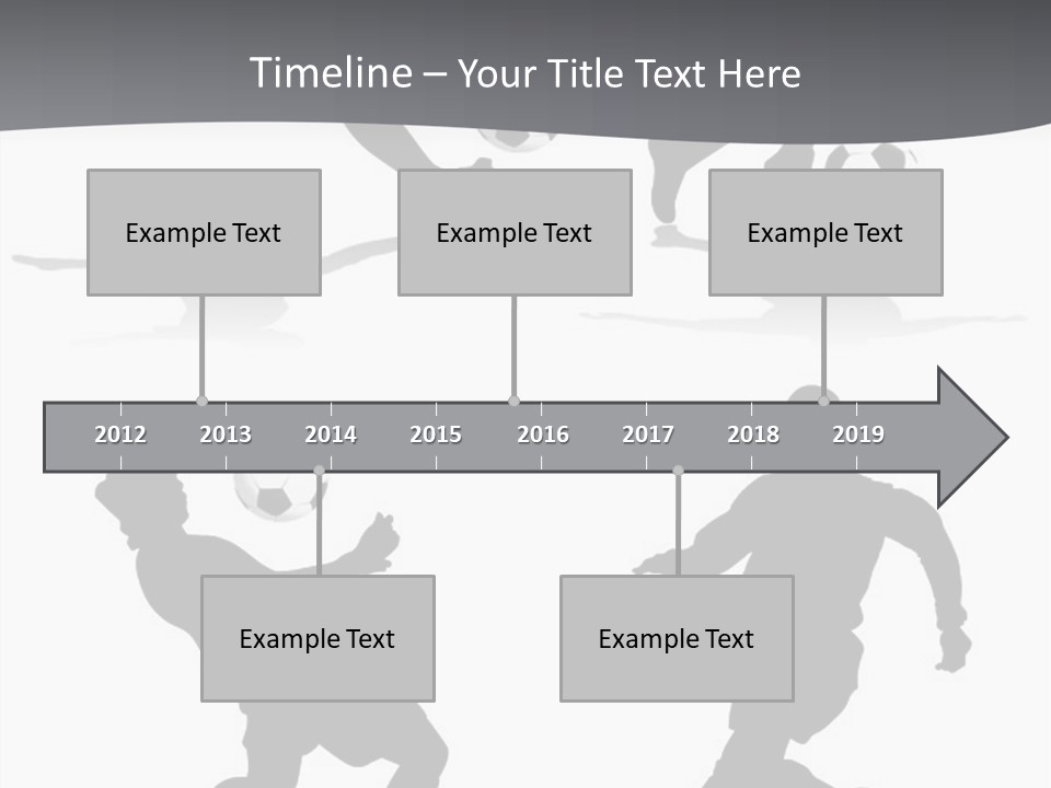 A Silhouette Of A Man Kicking A Soccer Ball PowerPoint Template