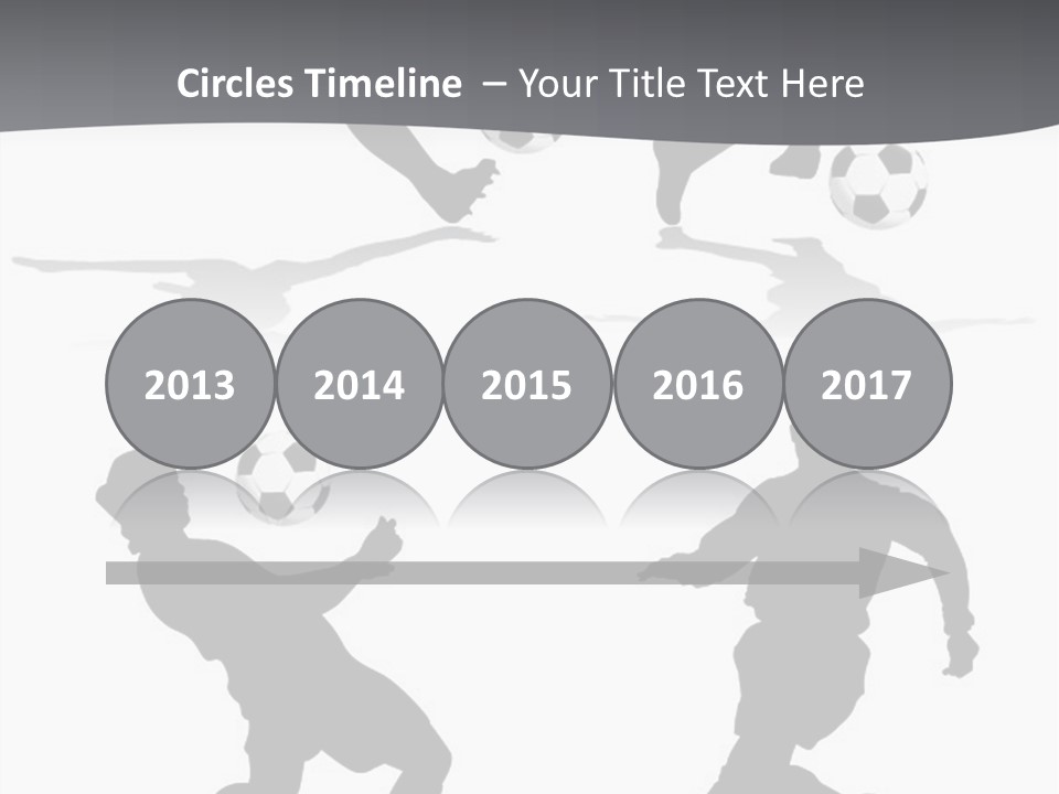 A Silhouette Of A Man Kicking A Soccer Ball PowerPoint Template