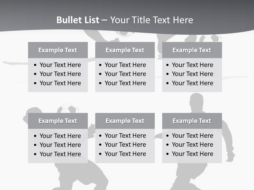 A Silhouette Of A Man Kicking A Soccer Ball PowerPoint Template