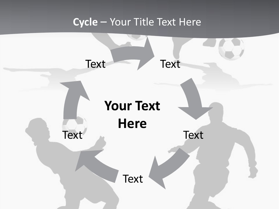 A Silhouette Of A Man Kicking A Soccer Ball PowerPoint Template