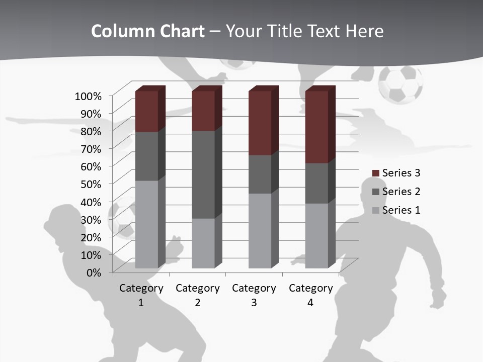 A Silhouette Of A Man Kicking A Soccer Ball PowerPoint Template