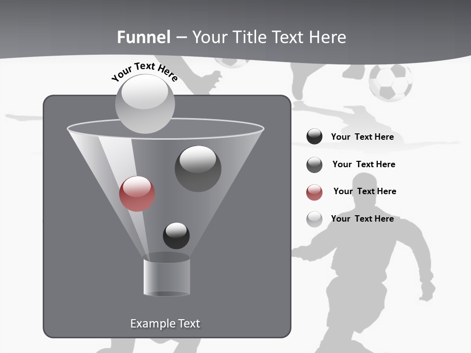 A Silhouette Of A Man Kicking A Soccer Ball PowerPoint Template