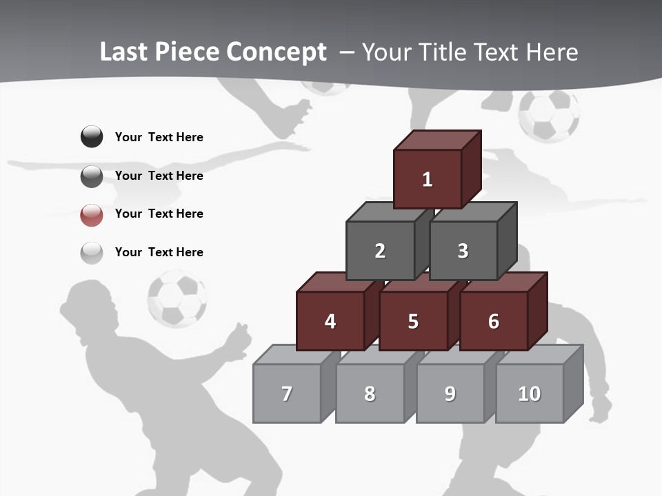 A Silhouette Of A Man Kicking A Soccer Ball PowerPoint Template