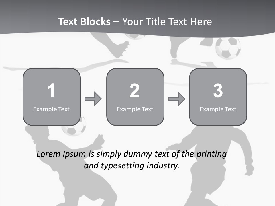 A Silhouette Of A Man Kicking A Soccer Ball PowerPoint Template