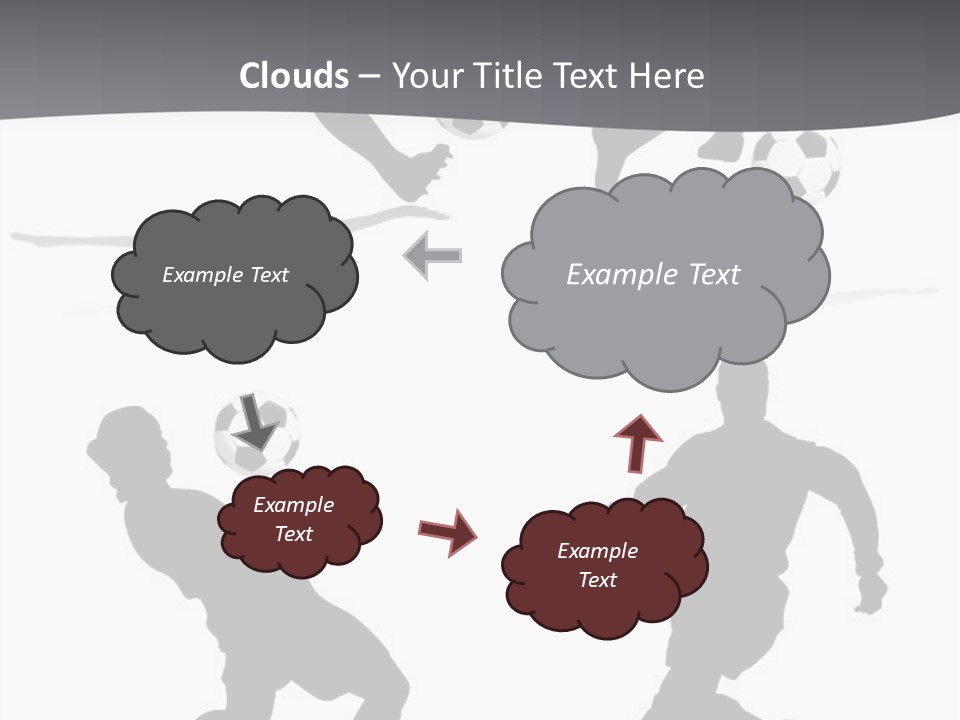 A Silhouette Of A Man Kicking A Soccer Ball PowerPoint Template