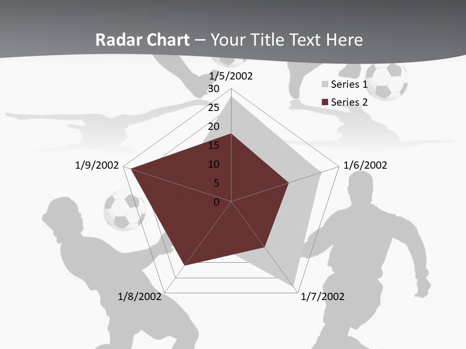 A Silhouette Of A Man Kicking A Soccer Ball PowerPoint Template
