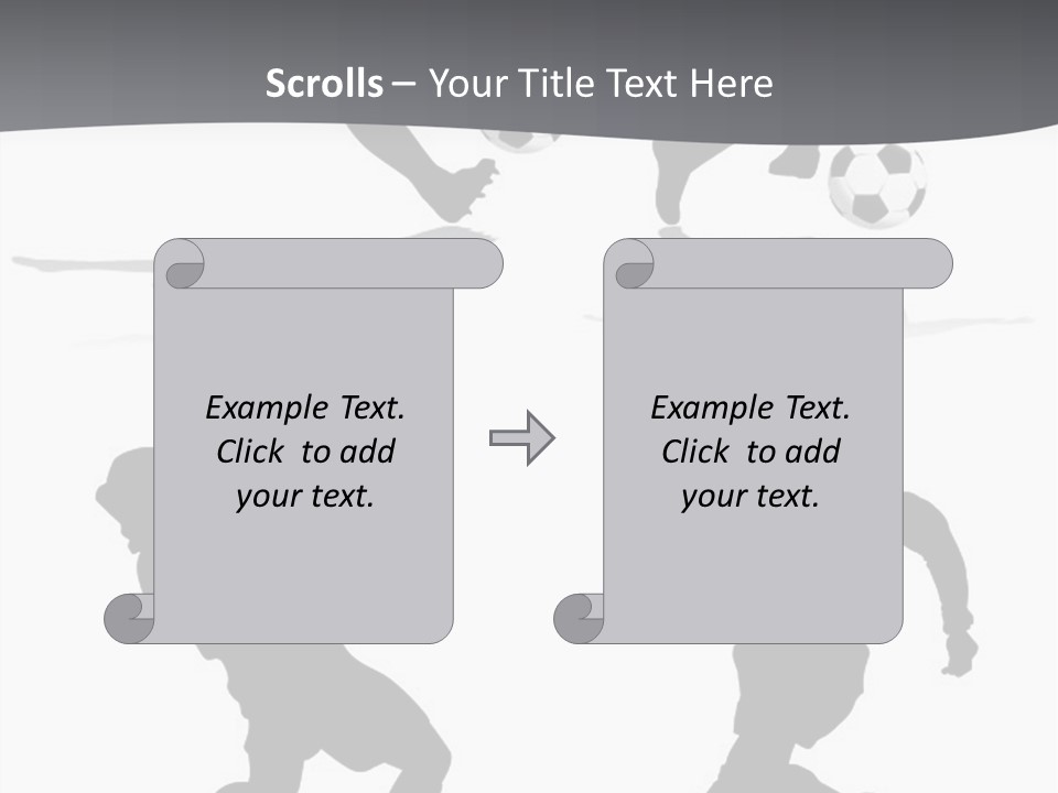 A Silhouette Of A Man Kicking A Soccer Ball PowerPoint Template