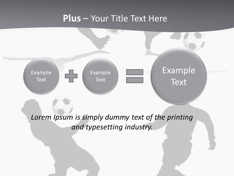 A Silhouette Of A Man Kicking A Soccer Ball PowerPoint Template