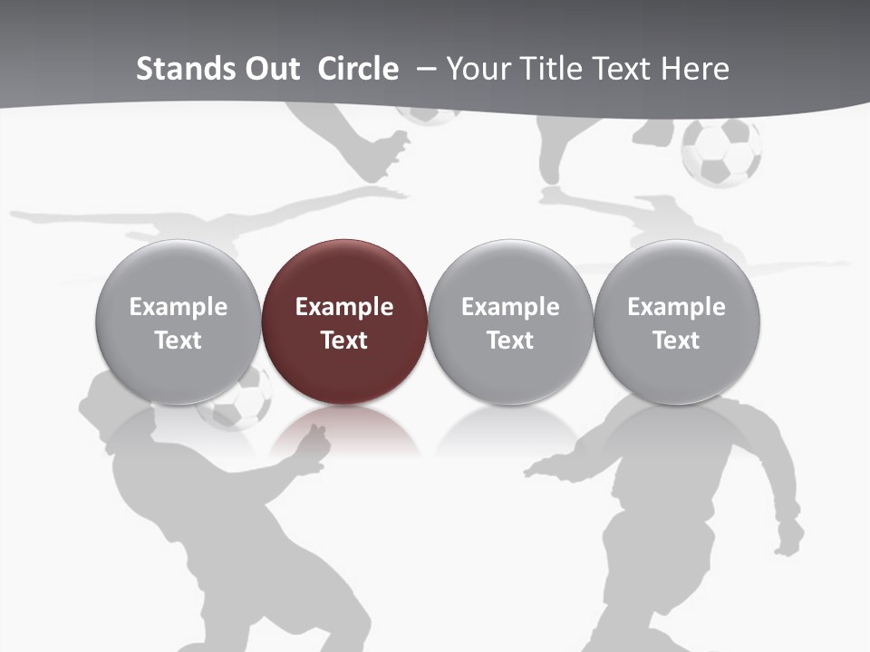 A Silhouette Of A Man Kicking A Soccer Ball PowerPoint Template