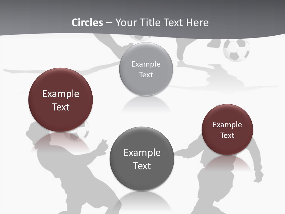 A Silhouette Of A Man Kicking A Soccer Ball PowerPoint Template