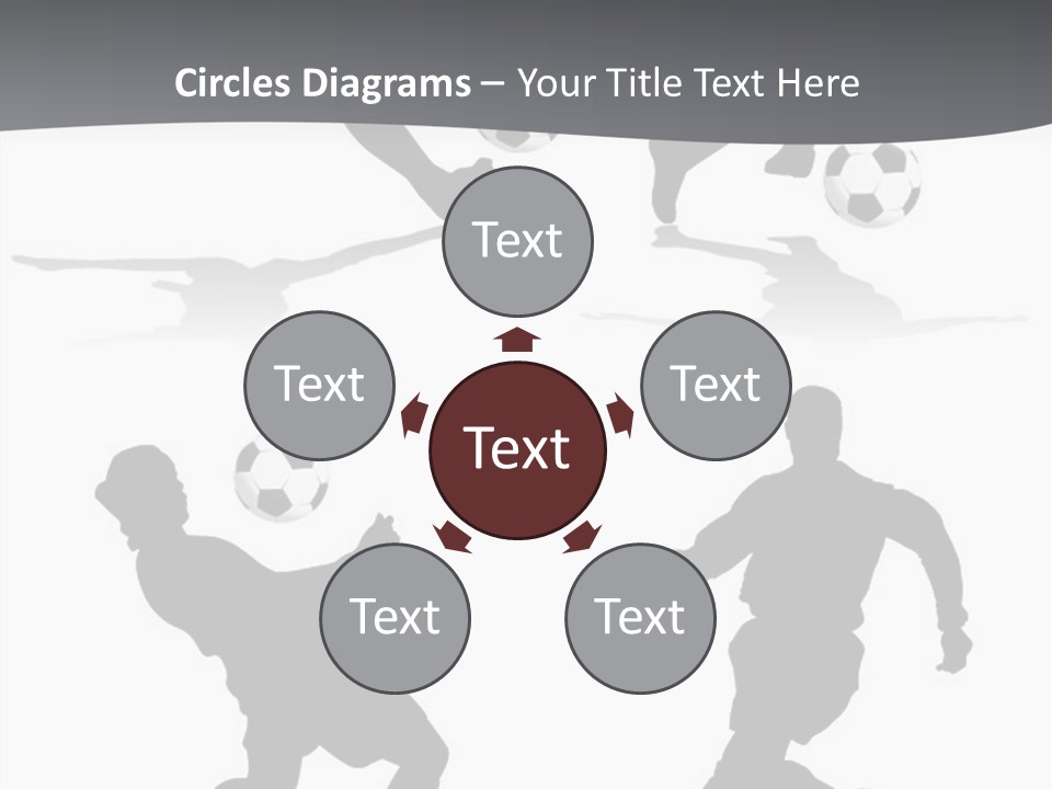 A Silhouette Of A Man Kicking A Soccer Ball PowerPoint Template