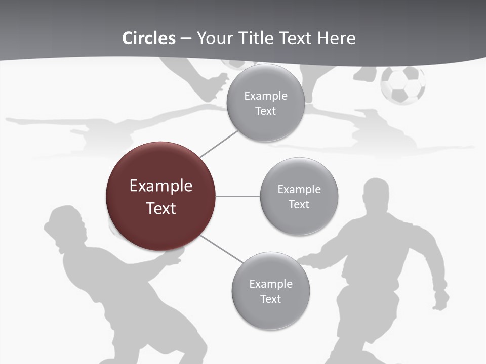 A Silhouette Of A Man Kicking A Soccer Ball PowerPoint Template